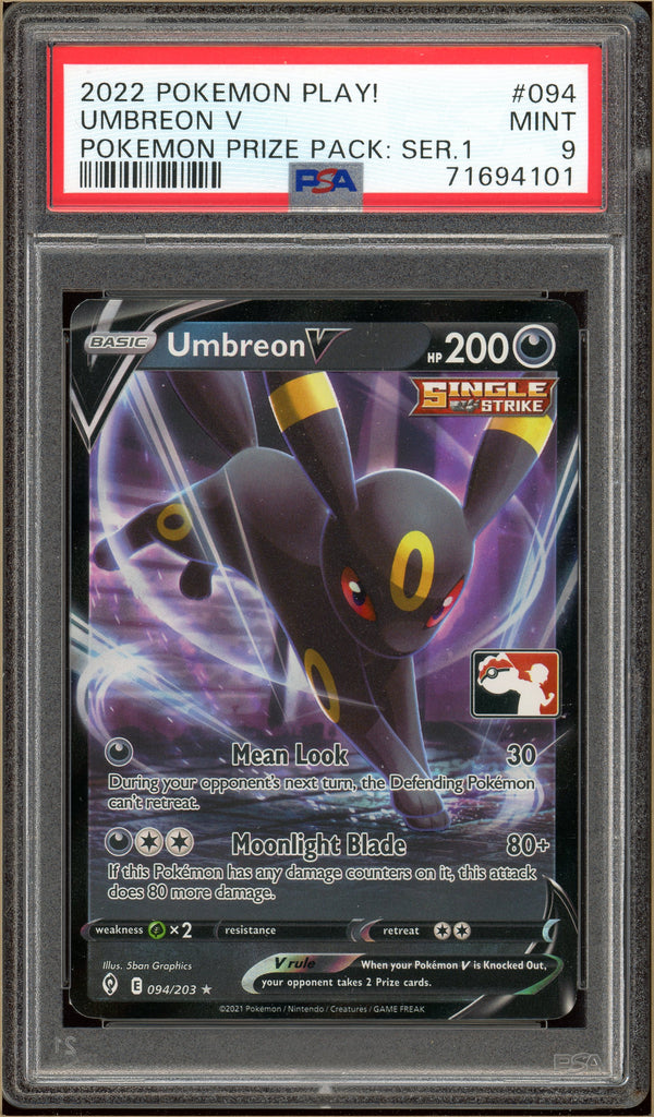 Pokémon - Umbreon V Prize Pack #094 PSA 9