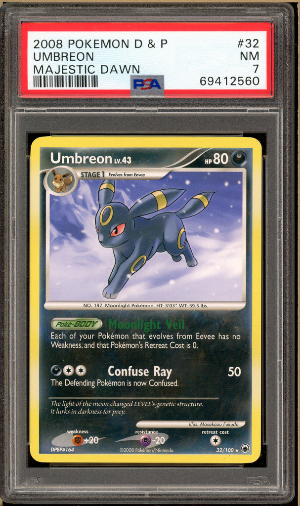 Pokémon - Umbreon , Majestic Dawn #32 PSA 7