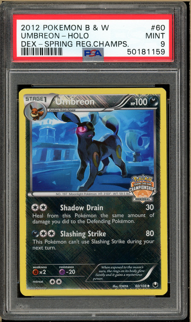 Pokémon - Umbreon , Dark Explorers Regional Championships #60 PSA 9