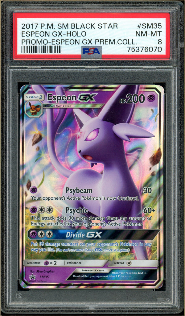 Pokémon - Espeon GX Premium Collection #SM35 PSA 8