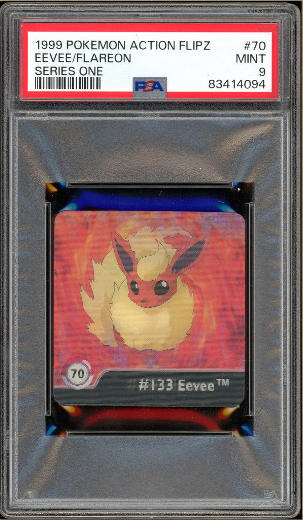 Pokémon - Eevee / Flareon, Action Flipz Series One #70 PSA 9