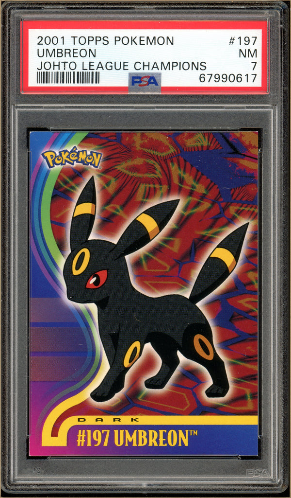 Pokémon - Umbreon, Johto League Champions 2001 Topps #197 PSA 7