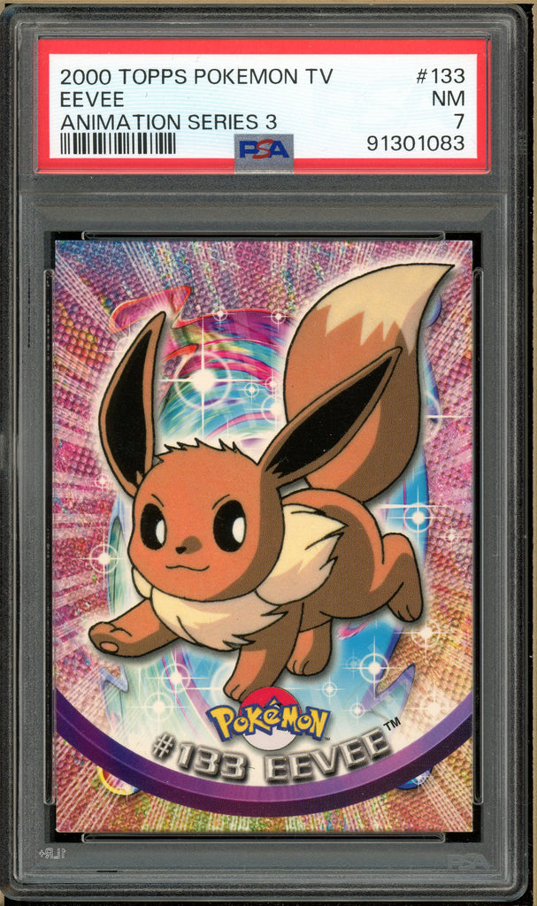 Pokémon - Eevee Topps Pokemon TV Animation Series 3 #133 PSA 7
