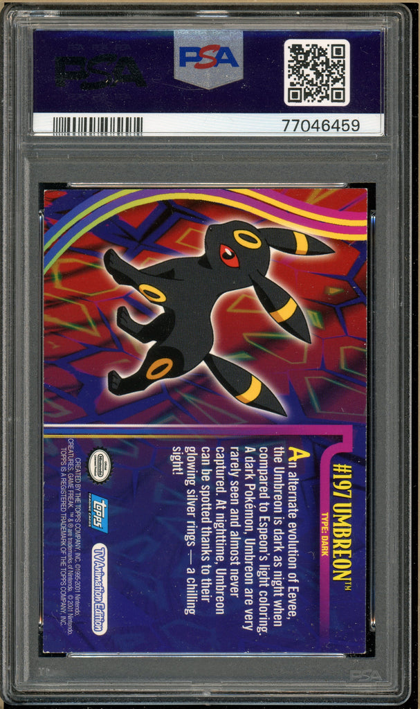 Pokémon - Umbreon Holo, Johto League Champions 2001 Topps #197 PSA 7