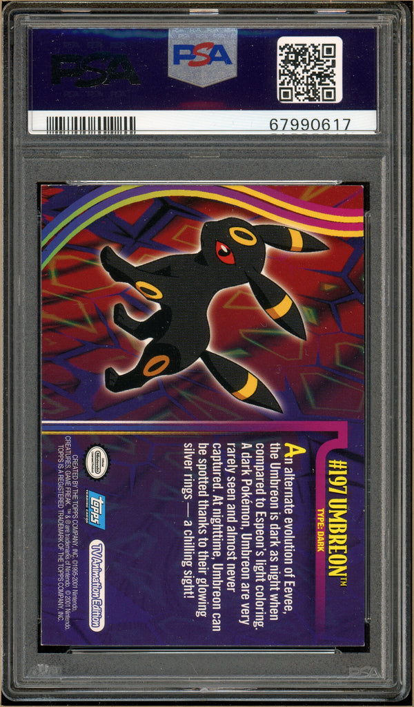 Pokémon - Umbreon, Johto League Champions 2001 Topps #197 PSA 7 back
