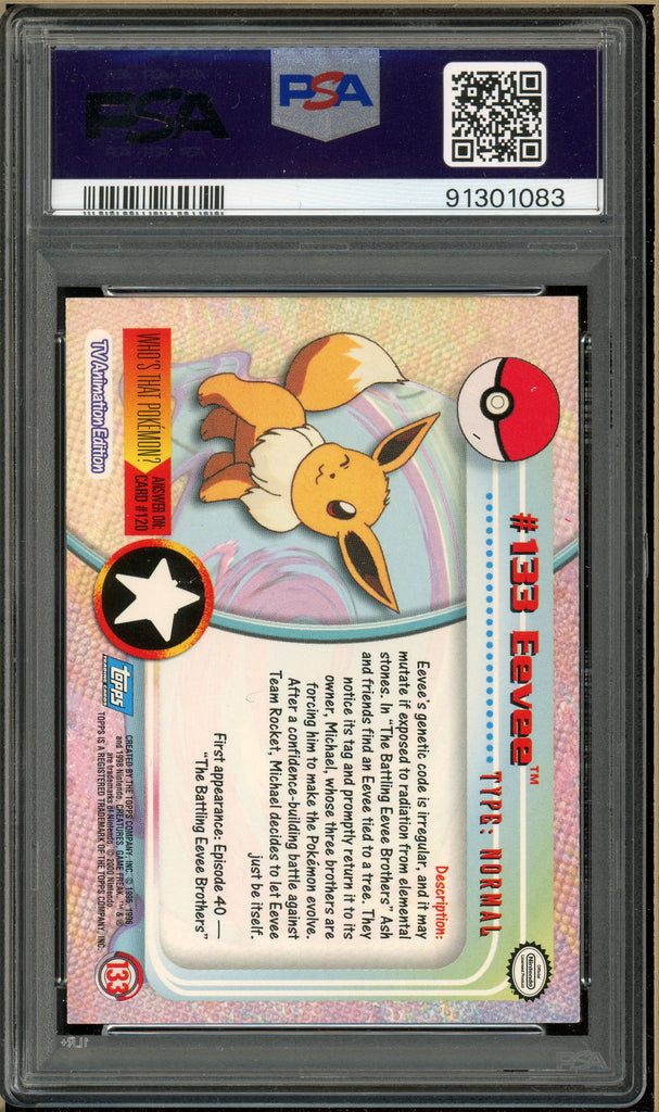 Pokémon - Eevee Topps Pokemon TV Animation Series 3 #133 PSA 7