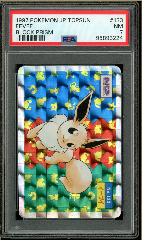 Pokémon - Topsun Eevee Block Prism #133 PSA 7