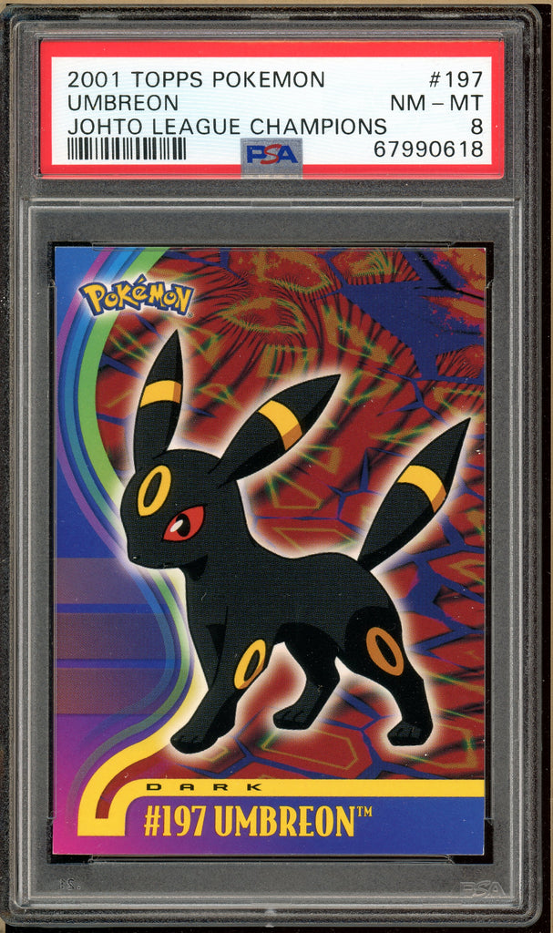 Pokémon - Umbreon, Johto League Champions 2001 Topps #197 PSA 8