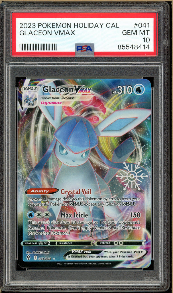 Pokémon - Glaceon VMAX, Holiday Calendar #041 PSA 10