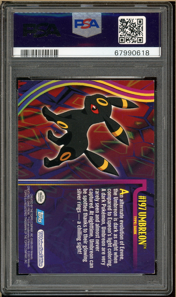 Pokémon - Umbreon, Johto League Champions 2001 Topps #197 PSA 8 back