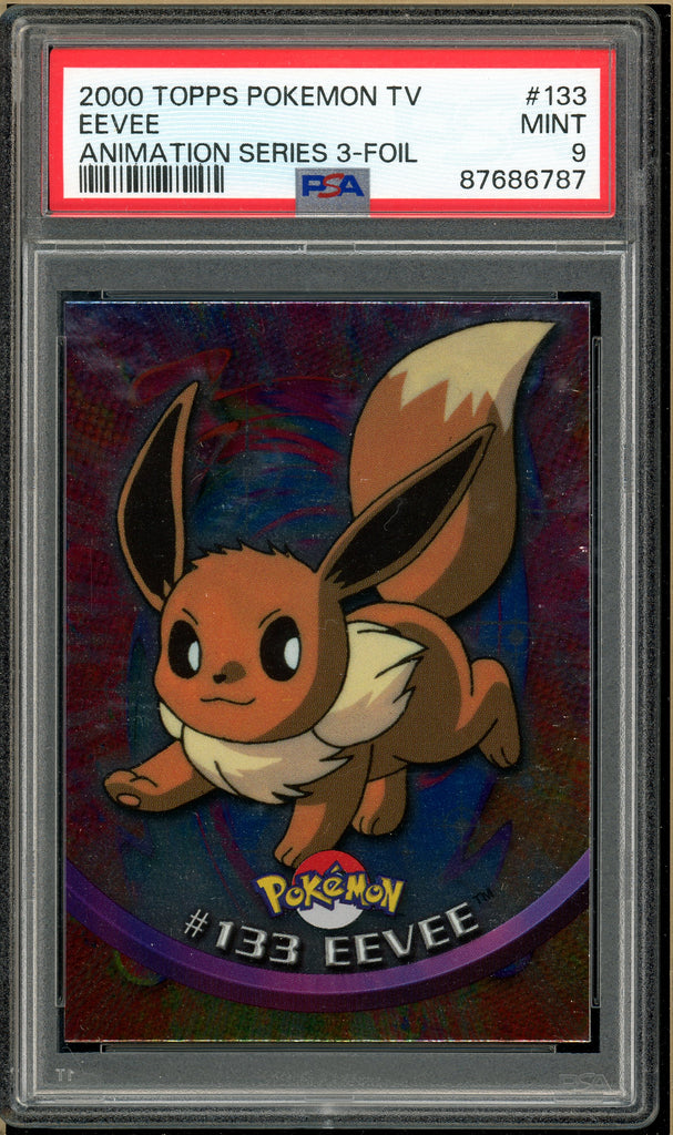 Pokémon - Eevee Foil Topps Pokemon TV Animation Series 3 #133 PSA 9