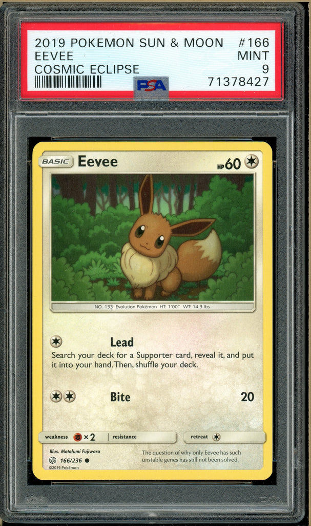 Pokémon - Eevee Cosmic Eclipse #166 PSA 9