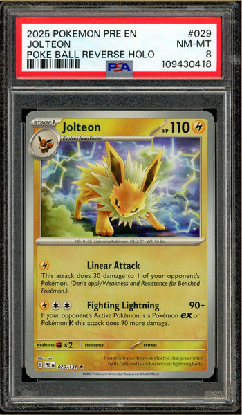 jolteon pokemon card price 2025 PRE EN #029 Poke Ball Reverse Holo PSA 9 Every Disney Lorcana: Rise Condition - SKU:PL - 35157 [1LL] Pin Missile (60x) Merchandise di anime