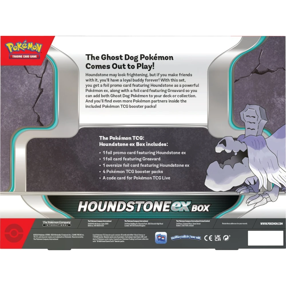 Pokémon: Houndstone ex Box back