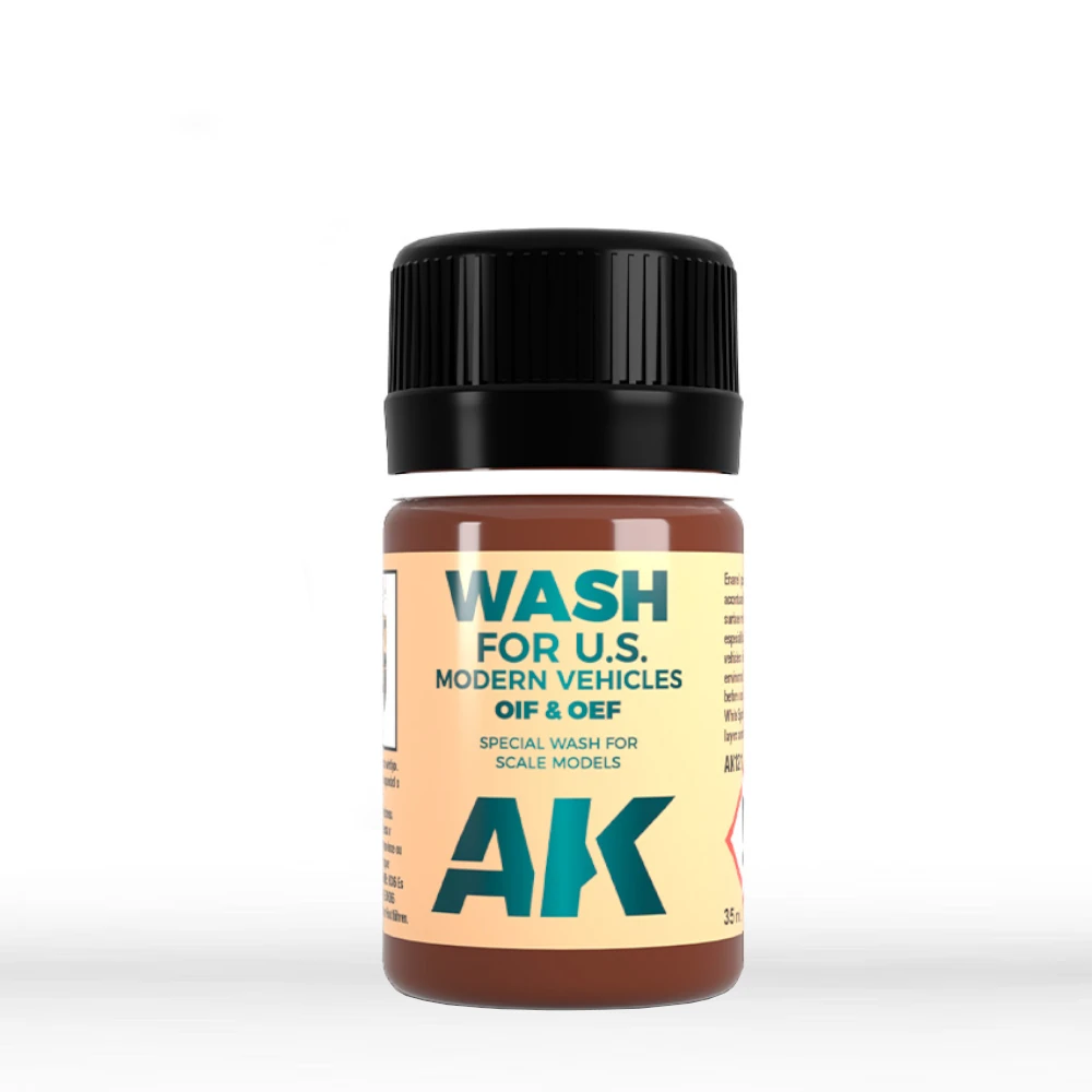 AK Interactive: Wash for U.S. Modern Vehicles OIF & OEF (35ml Bottle)