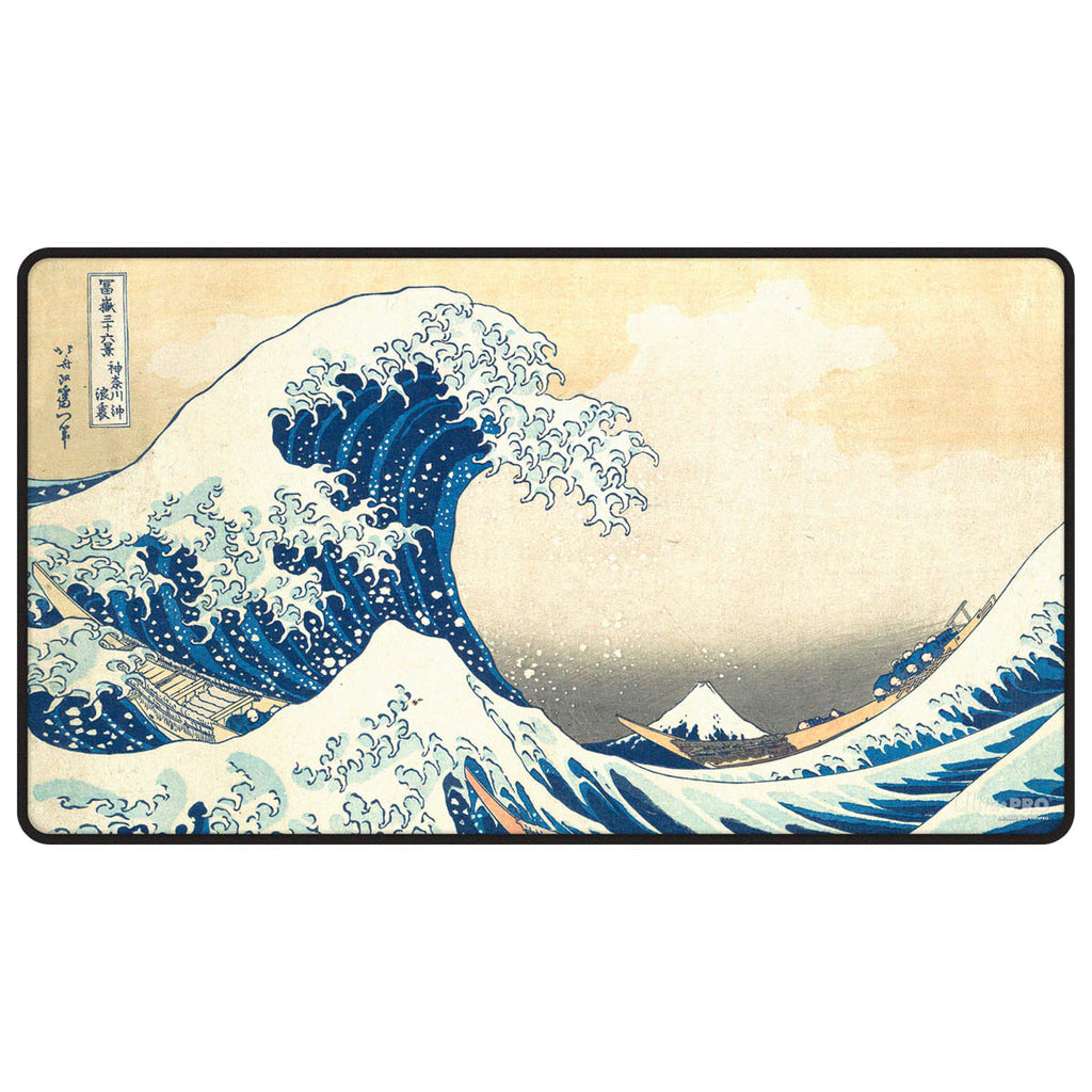 Ultra Pro Pokémon Black Stitched Playmat: The Great Wave of Kanagawa by Hokusai