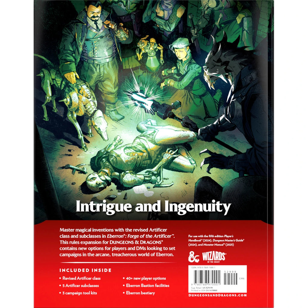 Dungeons & Dragons Eberron: Forge of the Artificer back