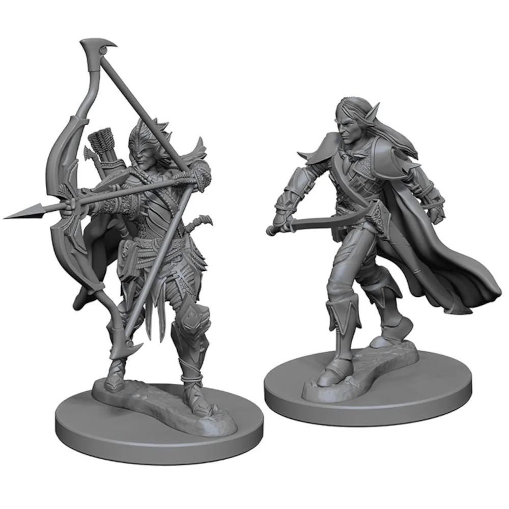 Pathfinder Battles Deep Cuts Unpainted Miniatures: Elf Male Fighters (2)