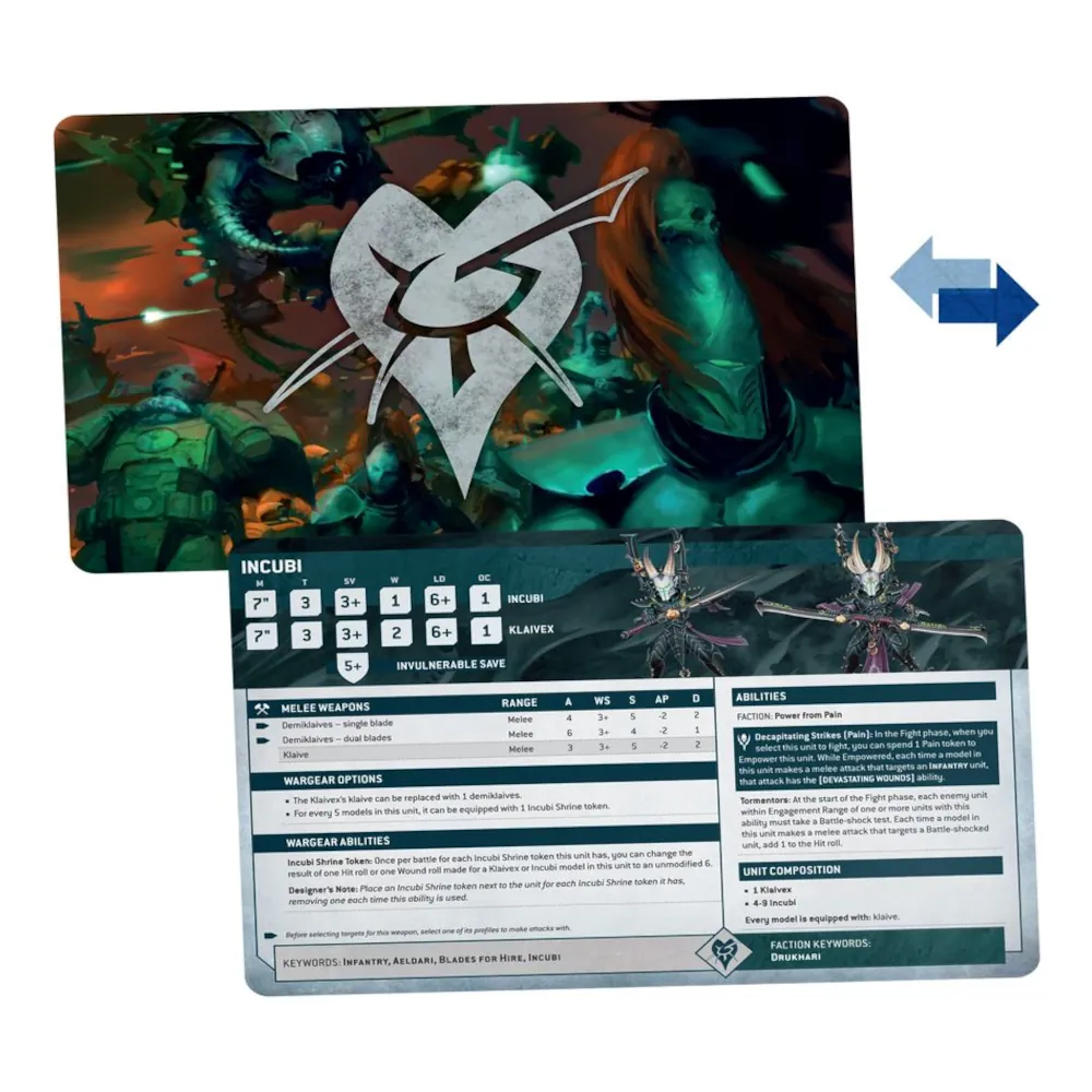 Warhammer 40,000: Datasheet Index Cards –  Drukhari (10th Edition)