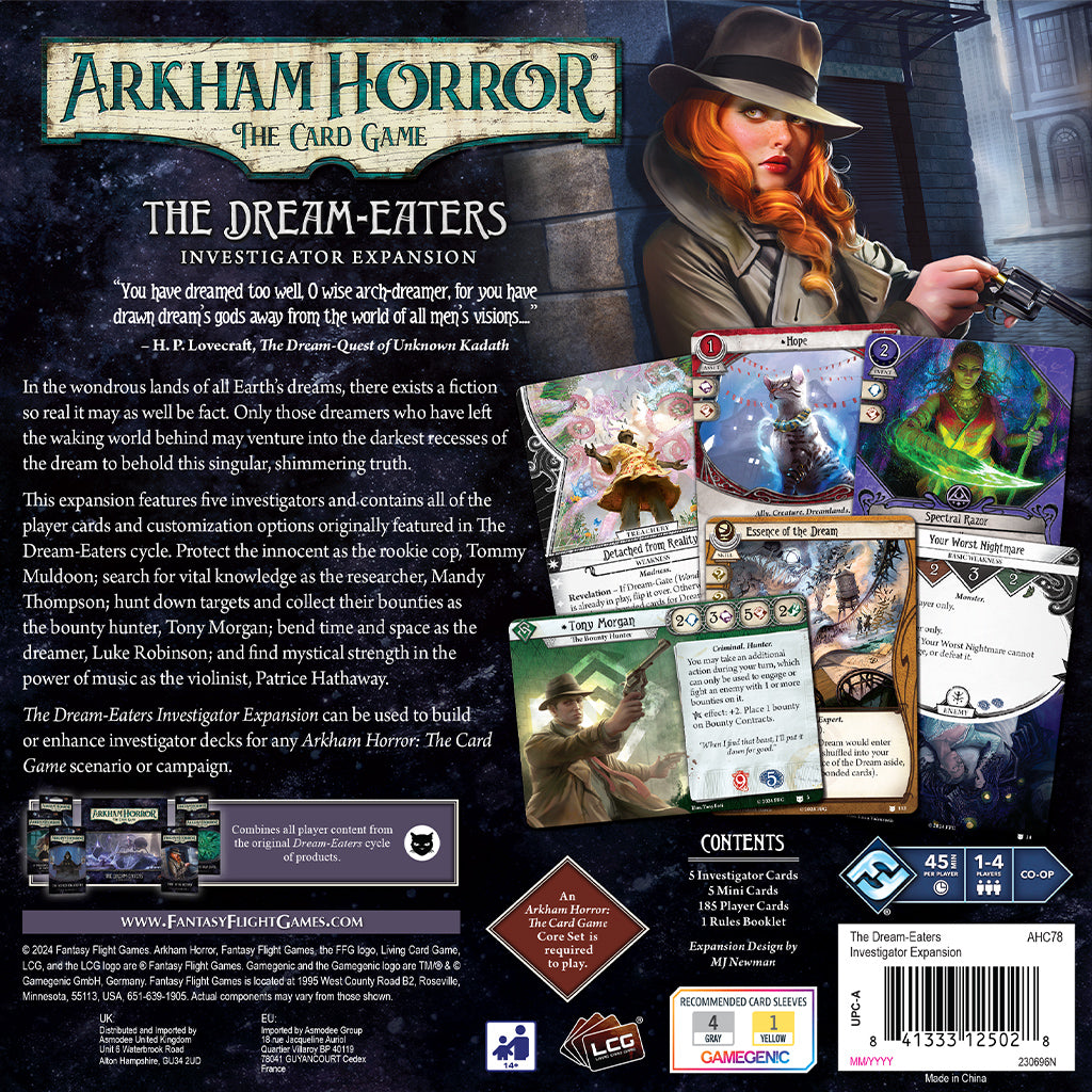 Arkham Horror The Card Game: The Dream-Eaters Investigator Expansion back