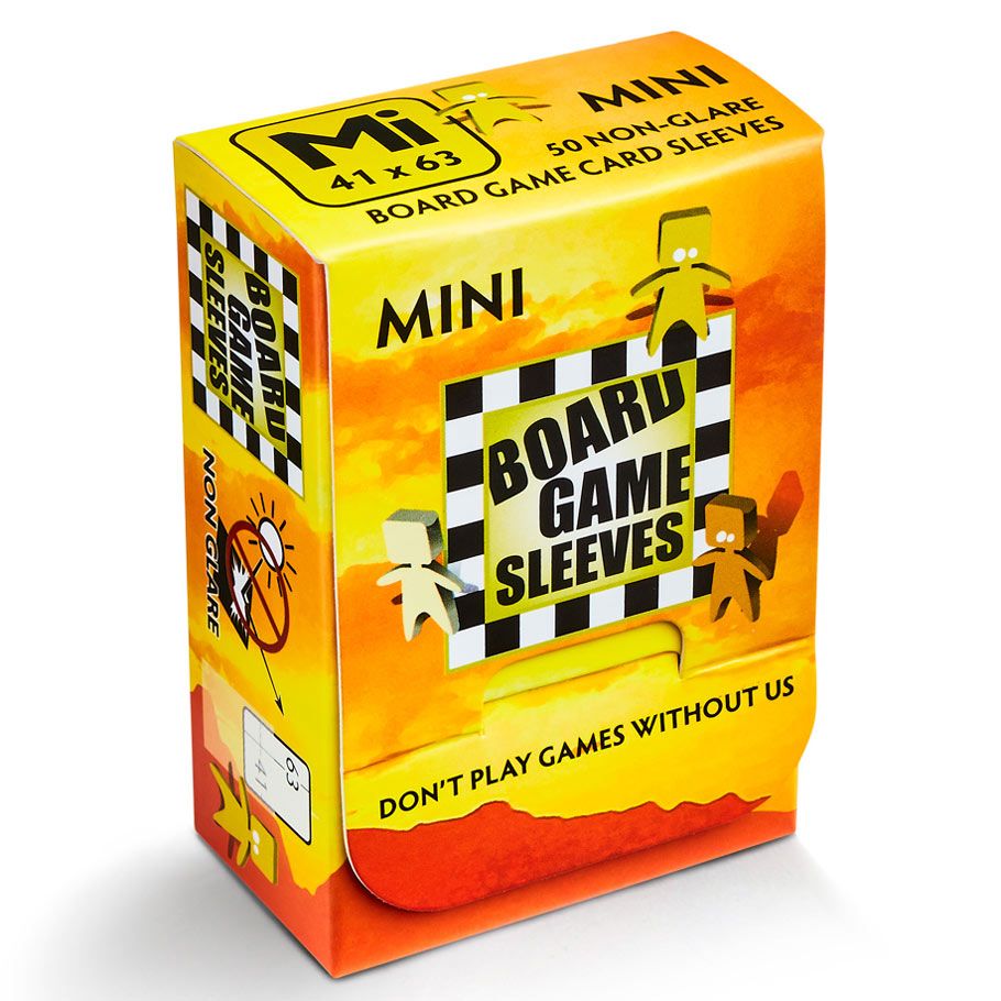 Board Game Sleeves: Non-Glare: Mini Yellow (50)