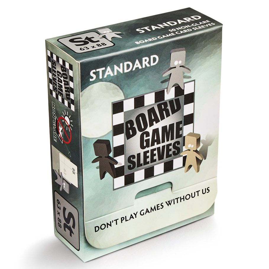 Board Game Sleeves: Non-Glare: Standard Gray (50)