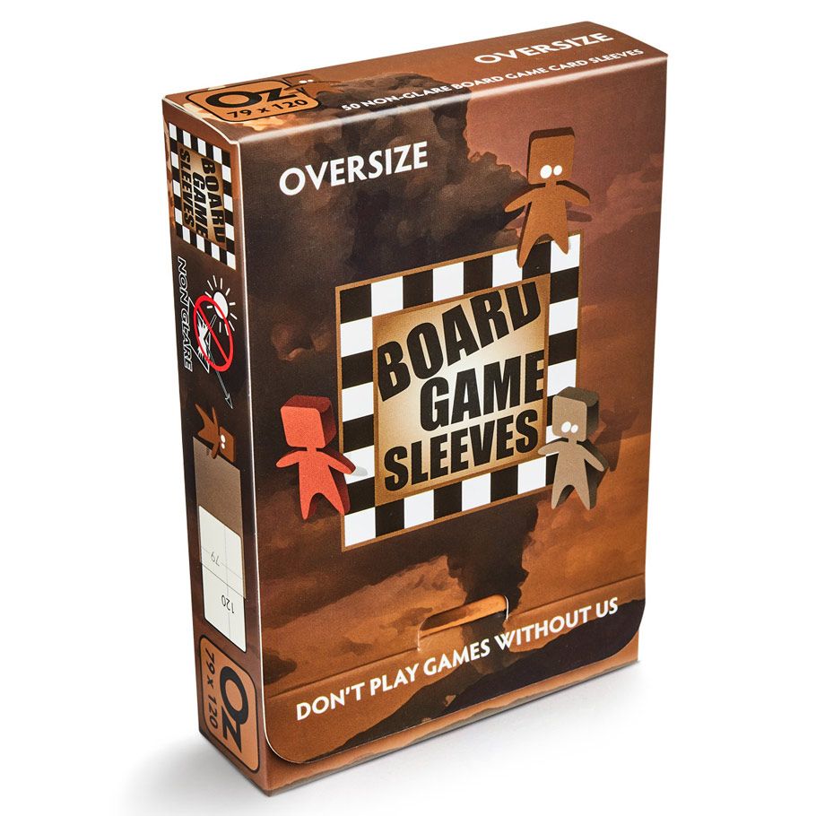 Board Game Sleeves: Non-Glare: Oversize Brown (50)