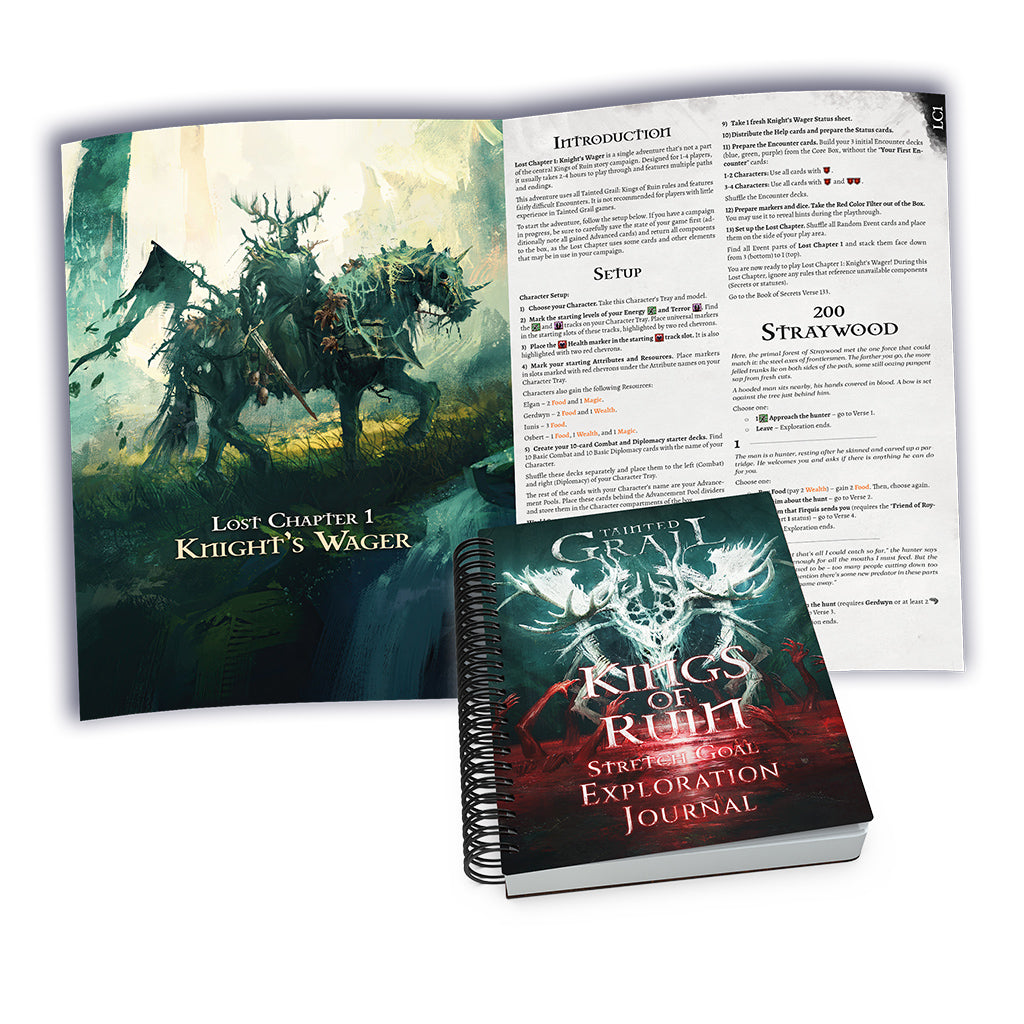 Tainted Grail: Kings of Ruin Stretch Goals Box rulebook