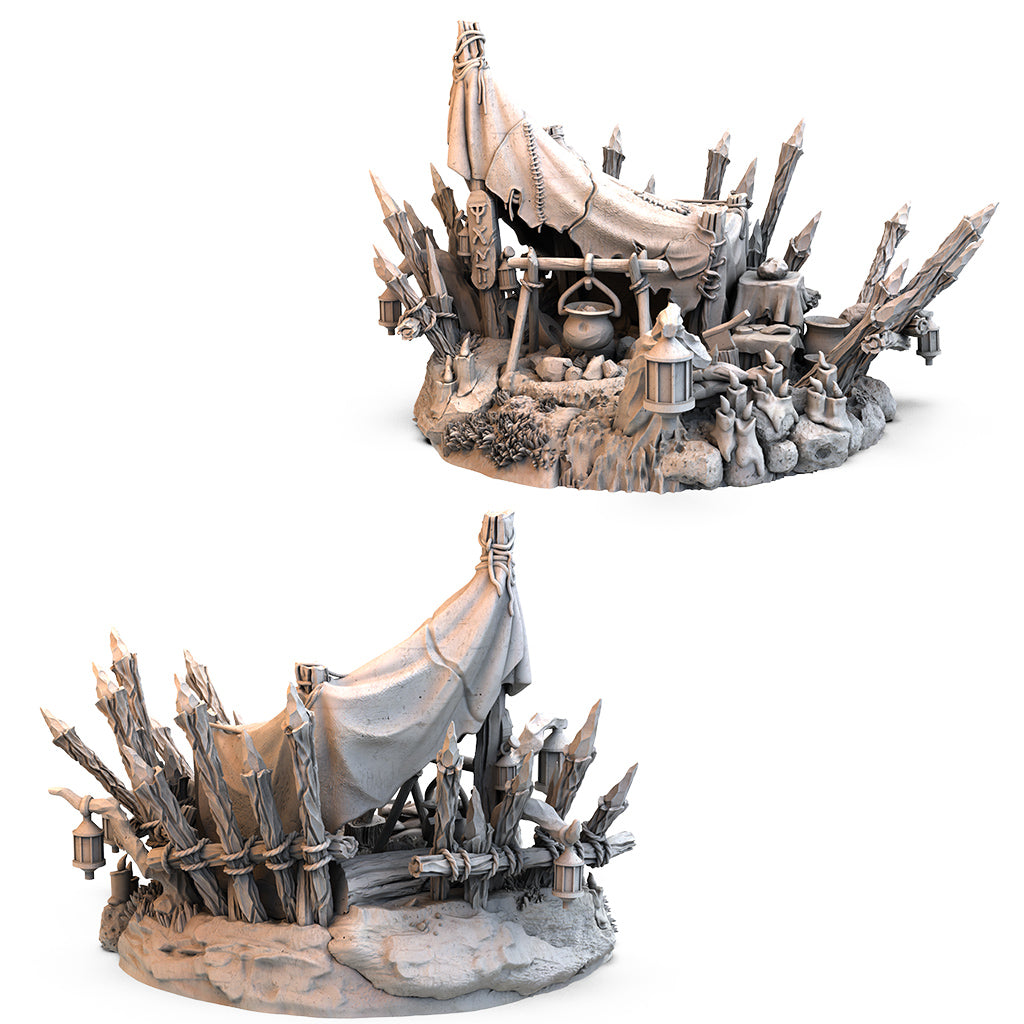 Tainted Grail: Kings of Ruin Stretch Campsite figures