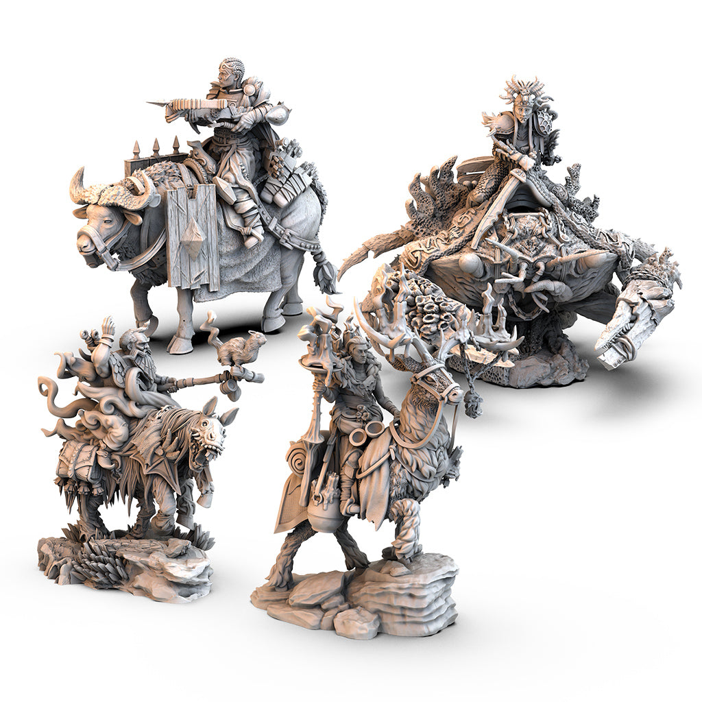 Tainted Grail: Kings of Ruin Mounted Heroes figures