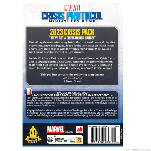 Marvel Crisis Protocol - Crisis Card Pack 2023 back