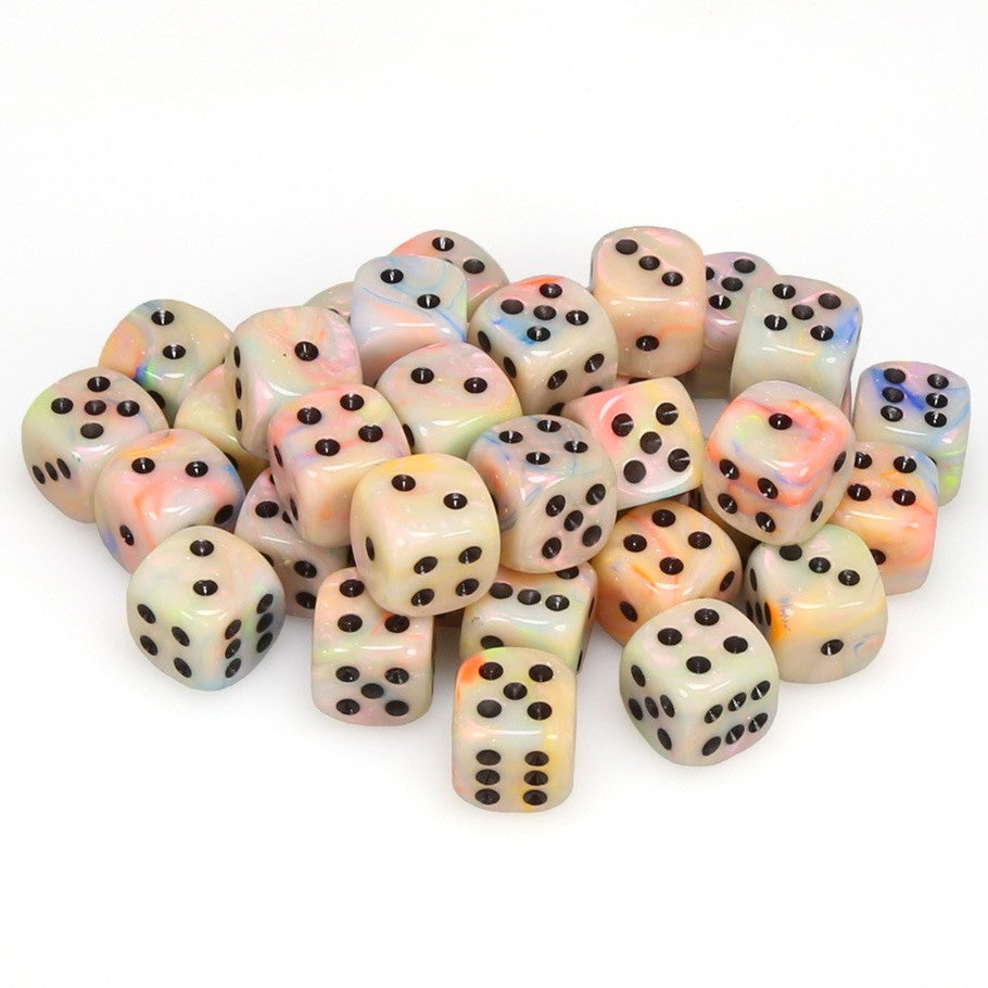 Chessex Festive™ Circus with Black Pips 12mm Dice Block (36 dice)