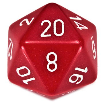 Chessex 34mm d20 Red with White Numbers