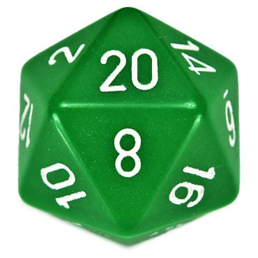Chessex 34mm d20 Green with White Numbers