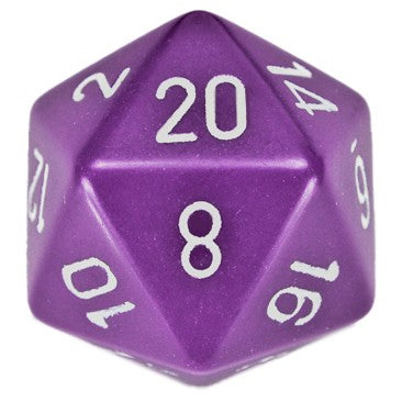 Chessex 34mm d20 Purple with White Numbers