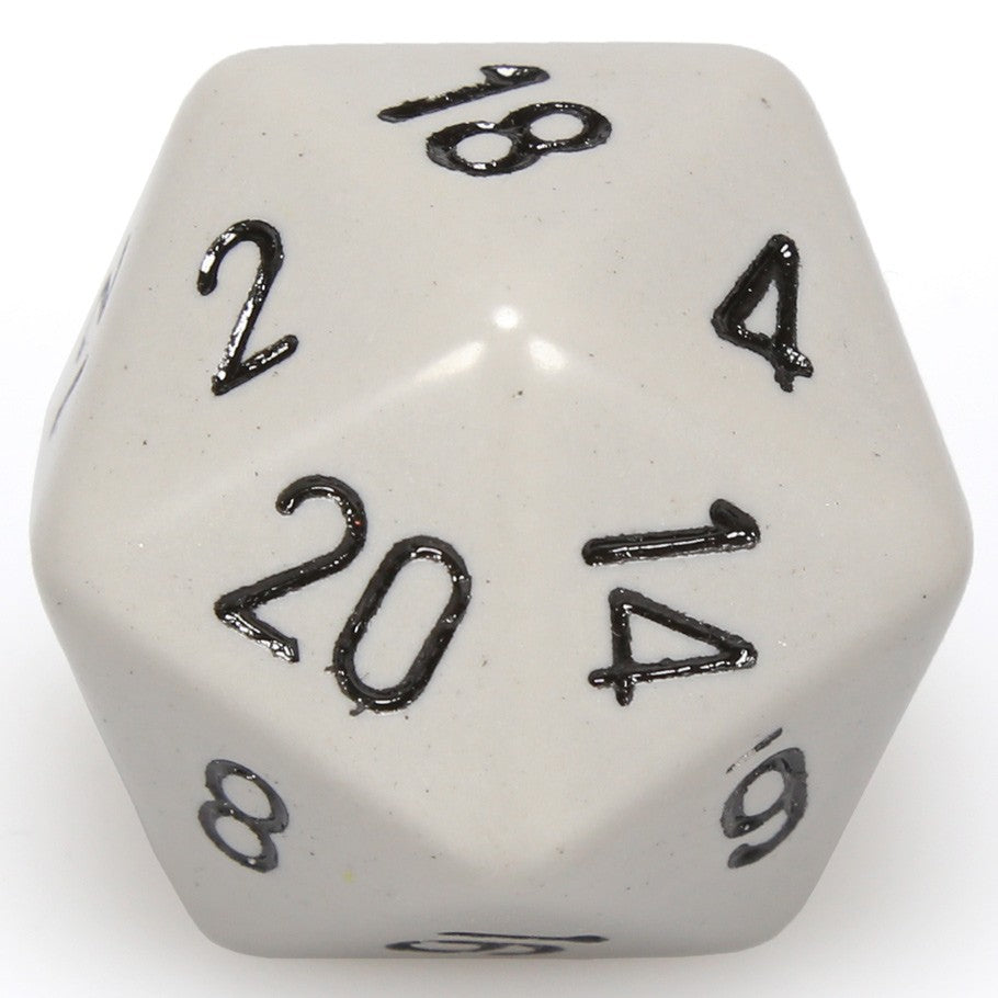 Chessex 34mm d20 Dark Grey with White Numbers