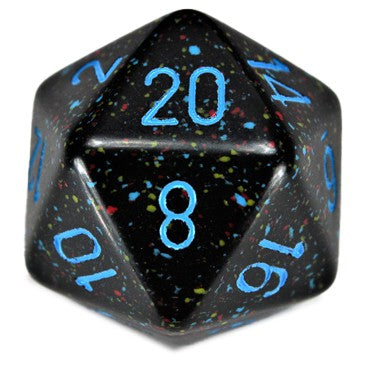 Chessex 34mm d20 BlueStars with Blue Numbers