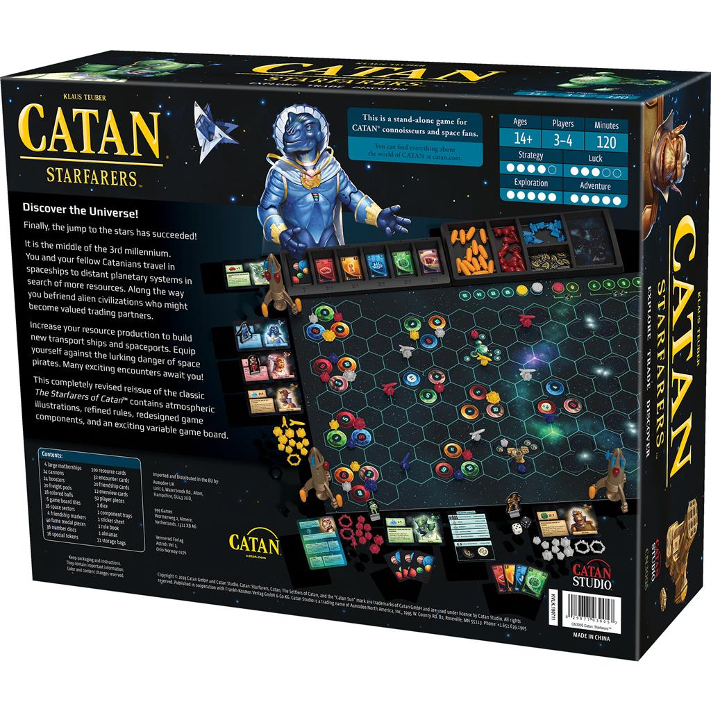 Catan - Starfarers 2nd Edition back of the box