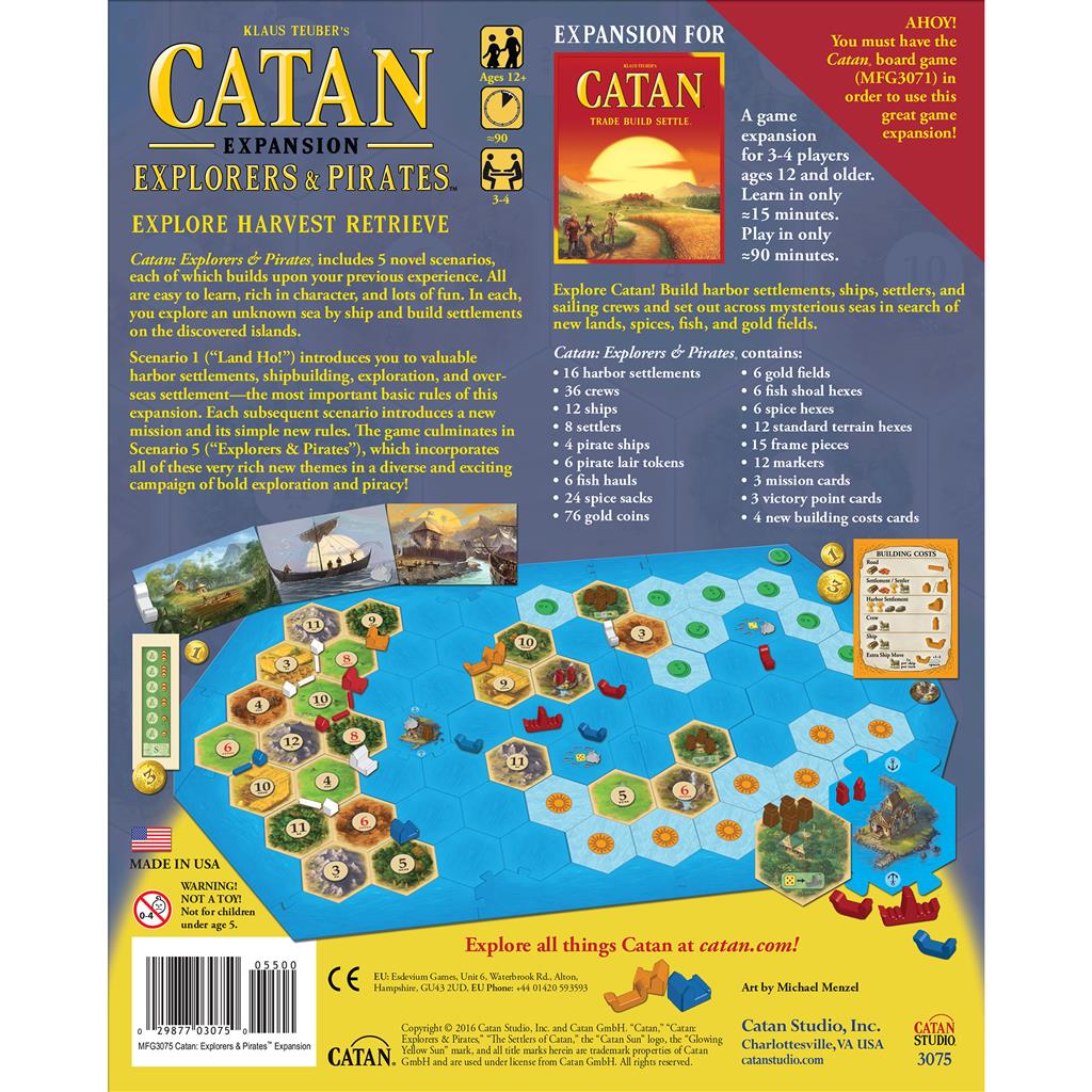 Catan Extension: Explorers And Pirates back of the box