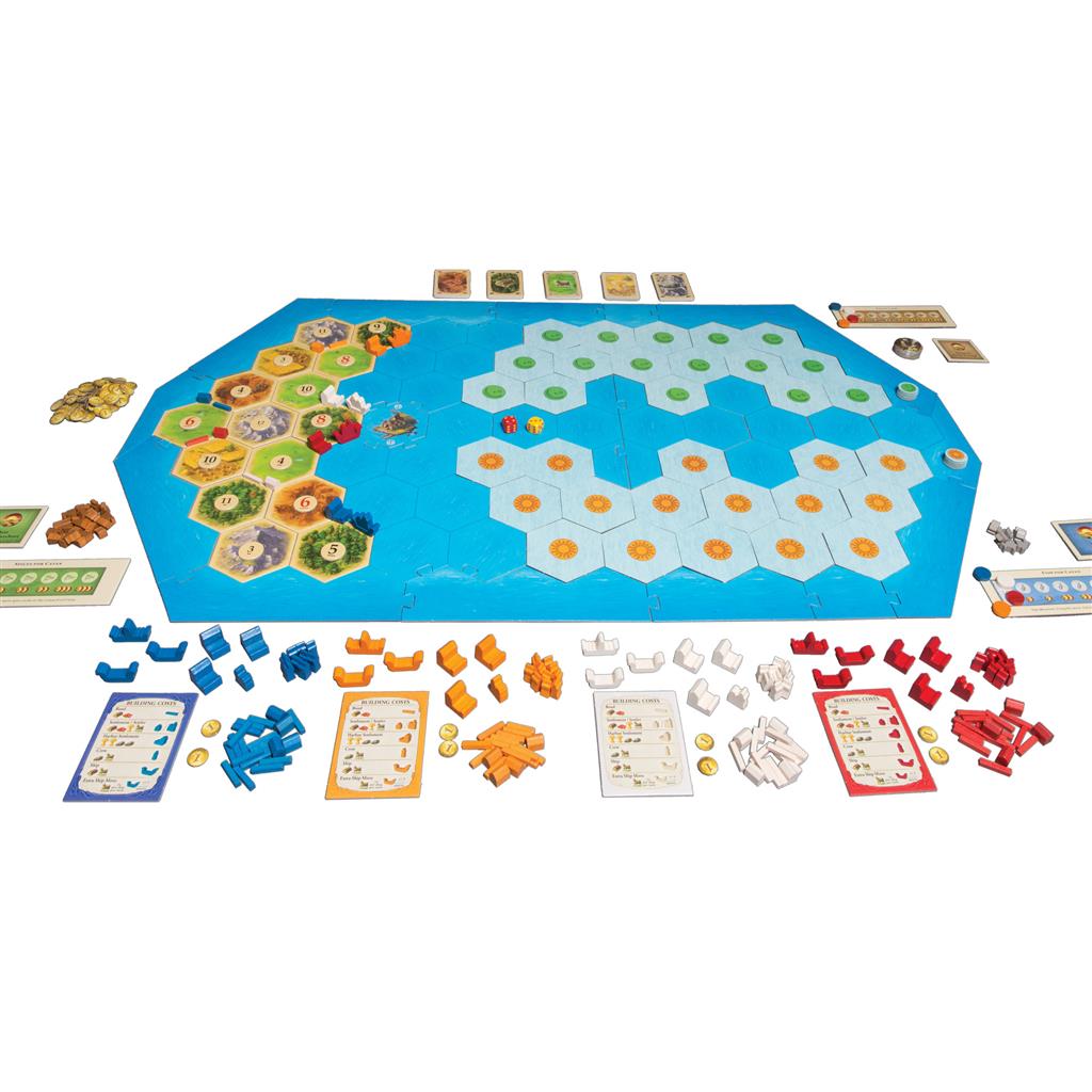 Catan Extension: Explorers And Pirates game content