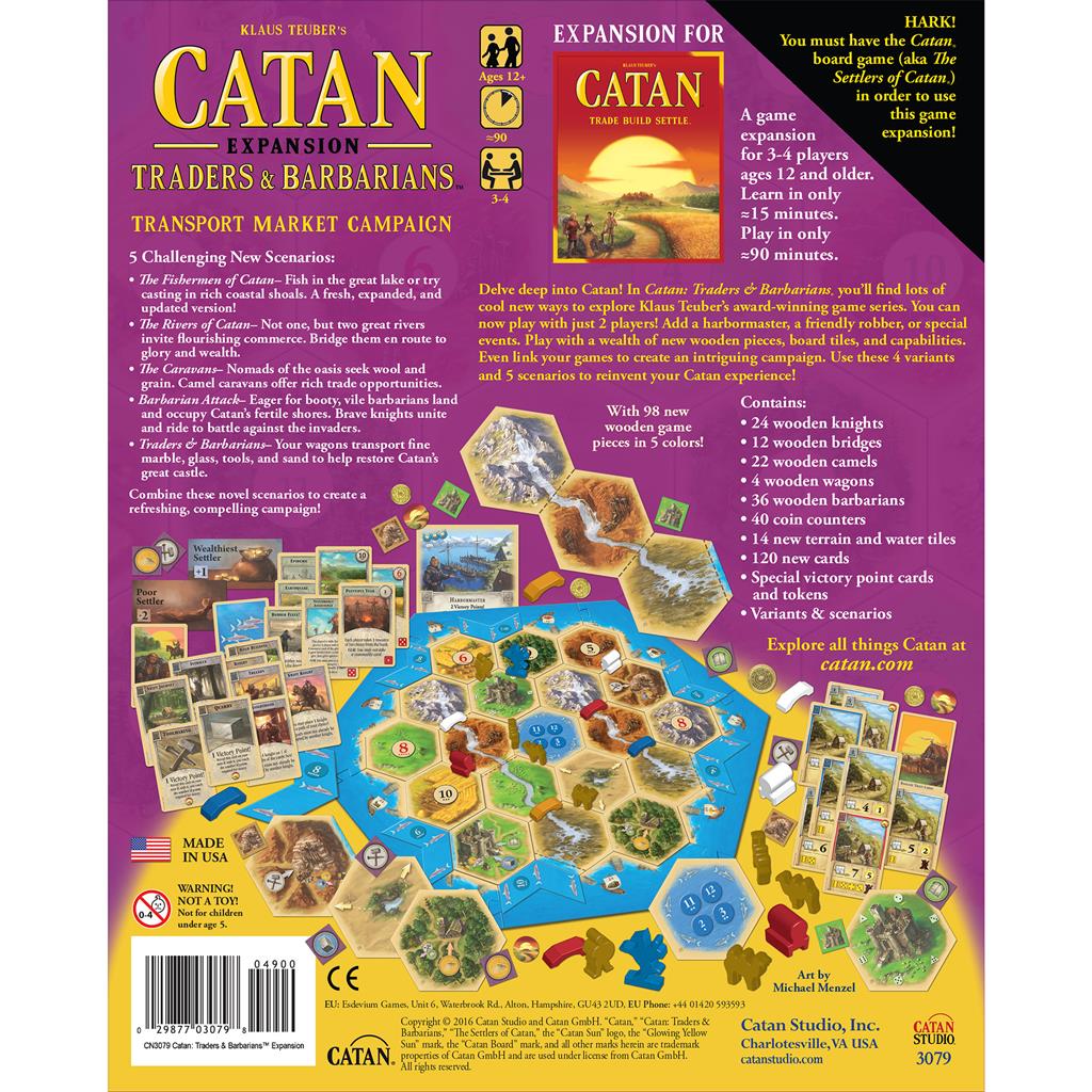 Catan Extension: Traders & Barbarians back of the box