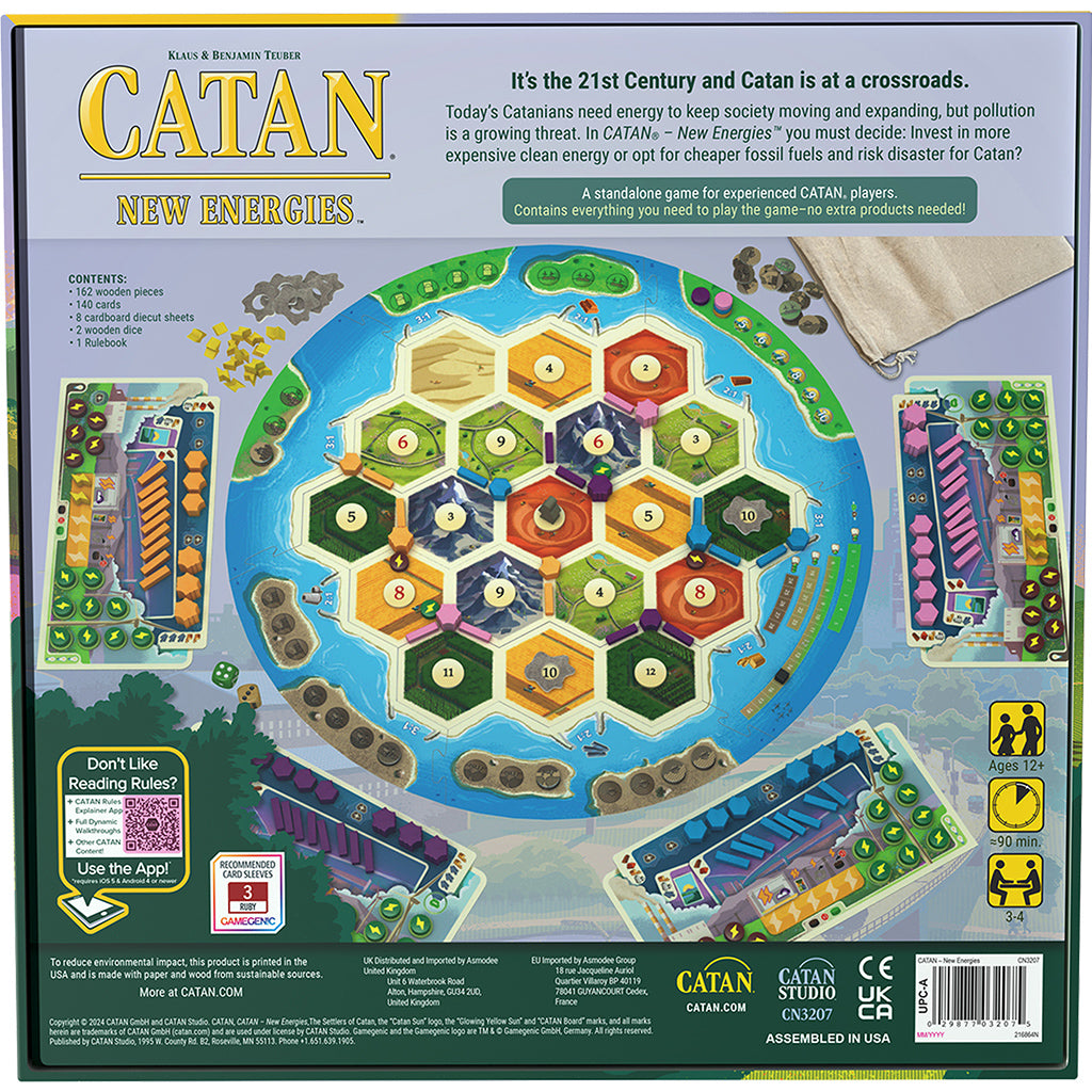 Catan: New Energies back of the box
