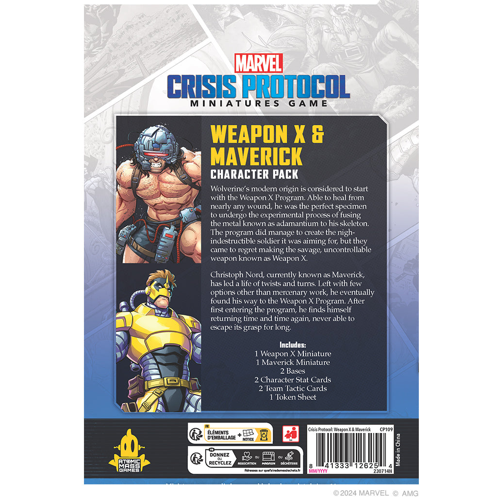 Marvel Crisis Protocol - Weapon X & Maverick back