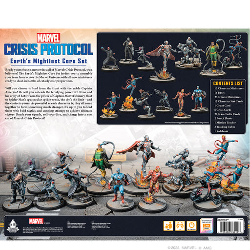 Marvel Crisis Protocol - Earth's Mightiest Core Set back of the box