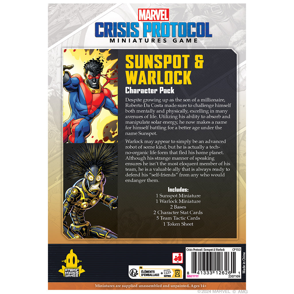 Marvel Crisis Protocol - Sunspot & Warlock back