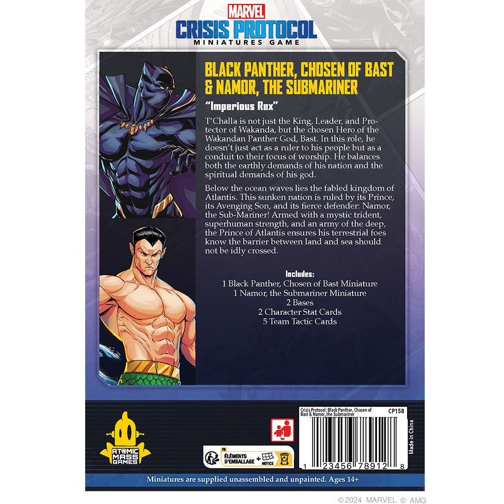 Marvel Crisis Protocol - Black Panther, Chosen of Bast & Namor, The Submariner back