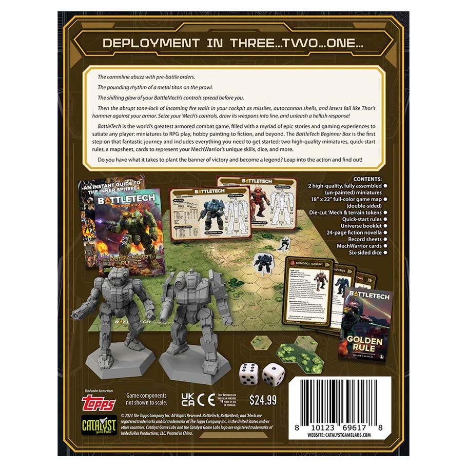 Battletech: Beginner Box 40th Anniversary back