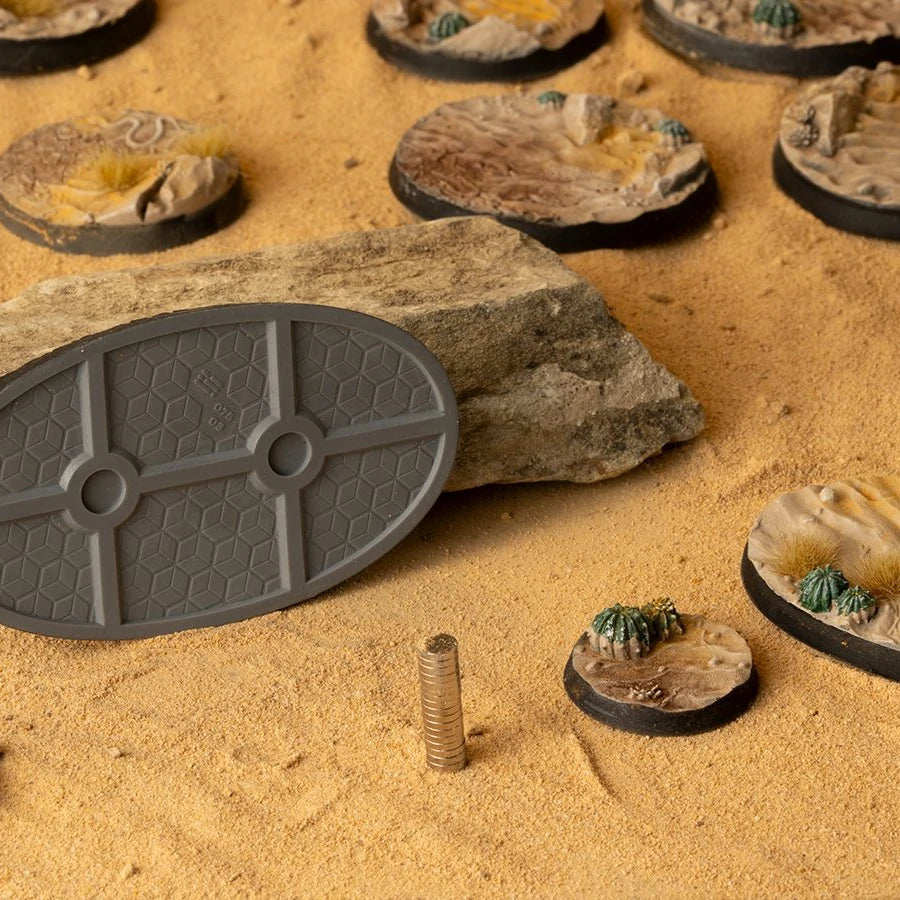 GamersGrass: Battle Ready Bases - Deserts of Maahl Oval 75mm (x3)