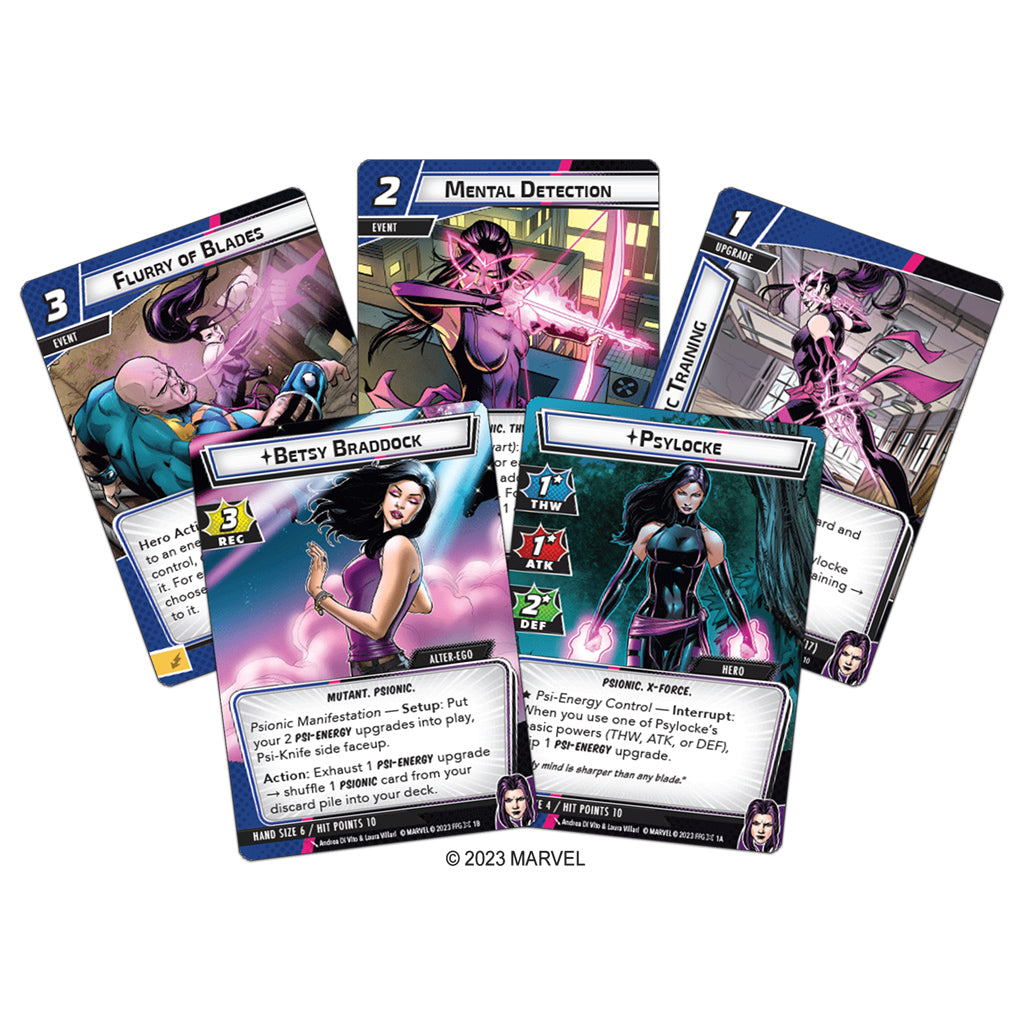 Marvel Champions: The Card Game - Psylocke Hero Pack cards