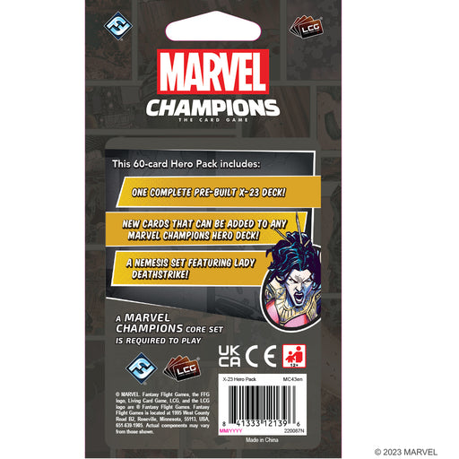 Marvel Champions: The Card Game - X-23 Hero Pack back